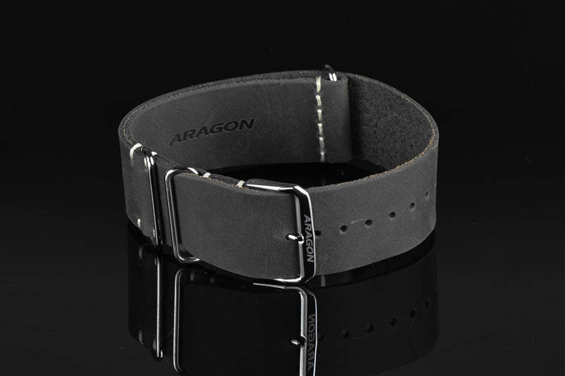 Leather Nato Strap 24mm Fit up to 8" Wrist