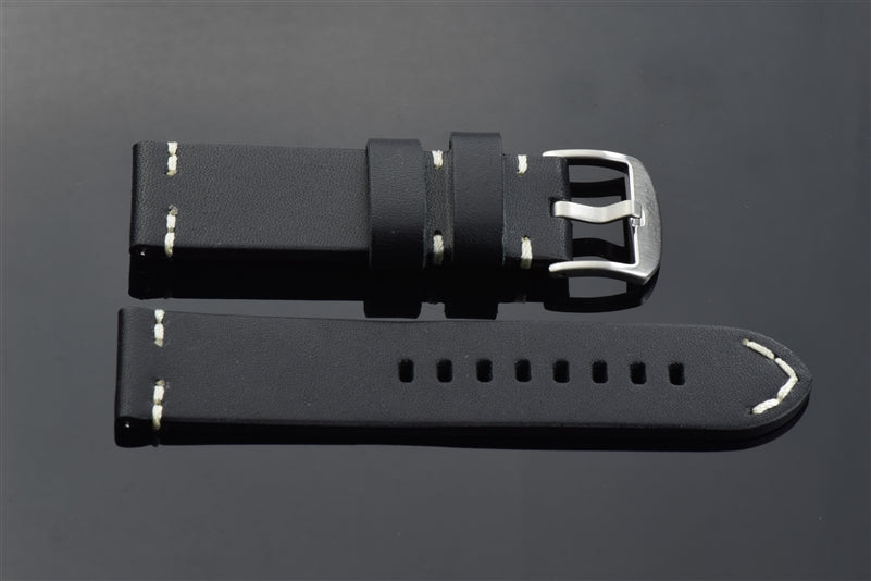 Leather Strap 22mm Fit up to 8" Wrist