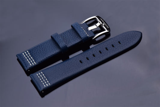 Leather Strap 22mm (Blue)