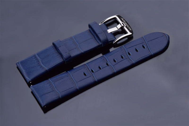Leather Strap 22mm (Blue)